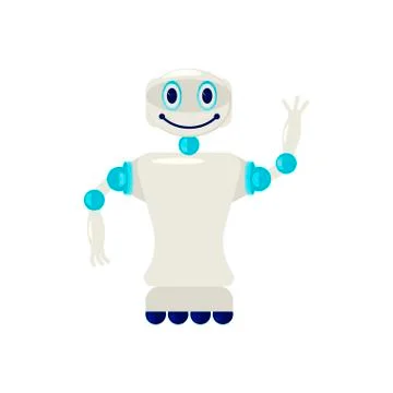 Cartoon Cute chat bot Stock Illustration