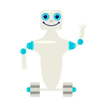 Cartoon Cute chat bot Stock Illustration