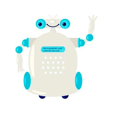 Cartoon Cute chat bot Stock Illustration