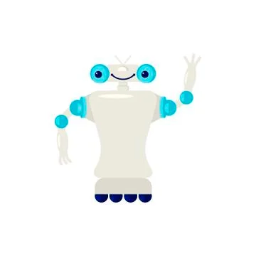 Cartoon Cute chat bot Illustrazione stock