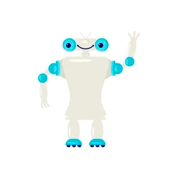 Cartoon Cute chat bot Stock Illustration