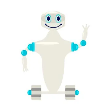 Cartoon Cute chat bot Stock Illustration