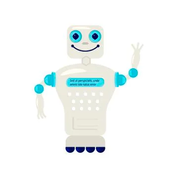 Cartoon Cute chat bot Stock Illustration