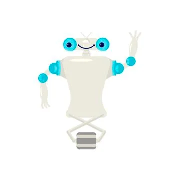 Cartoon Cute chat bot Stock Illustration