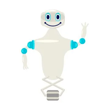 Cartoon Cute chat bot Stock Illustration