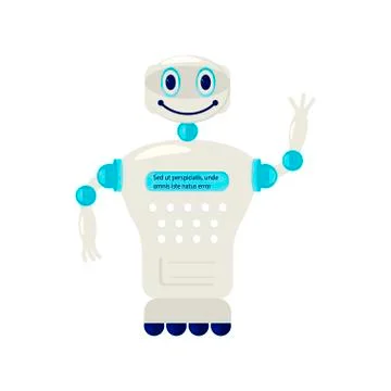 Cartoon Cute chat bot Stockillustratie