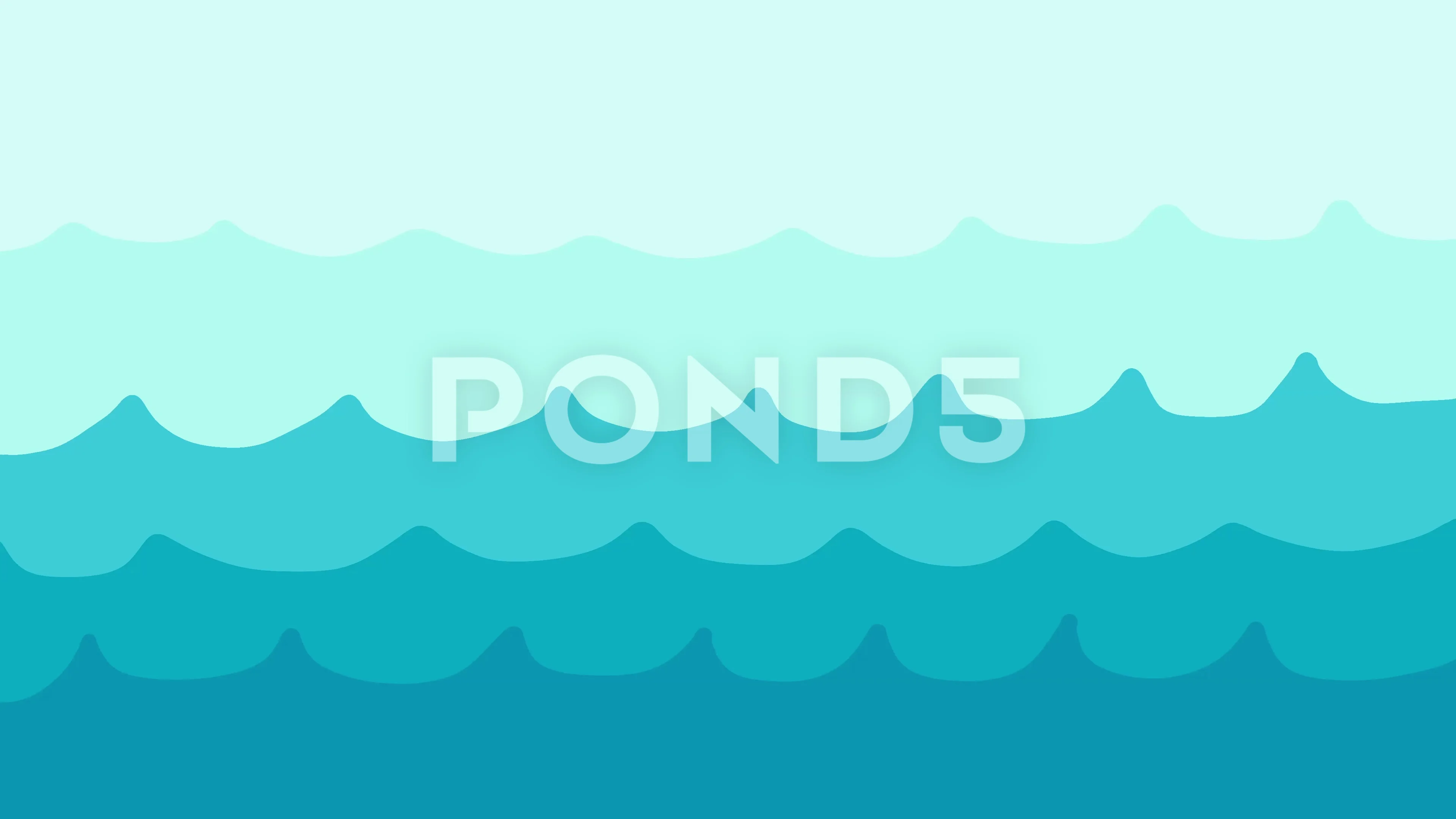 Cartoon cute fish animation swims in wav... | Stock Video | Pond5