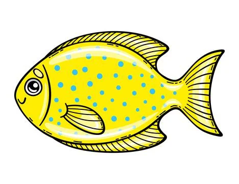 Cartoon cute fish vector illustration-5 Stock Illustration