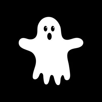 Cartoon cute ghost. Vector illustration. Halloween. Stock Illustration