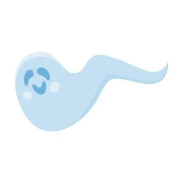 Cartoon cute halloween ghost. Vector illustration. Stock Illustration