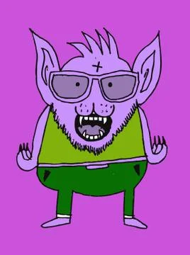 Cartoon cute monsters イラスト素材
