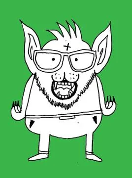 Cartoon cute monsters Stockillustratie