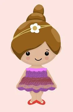 Cartoon cute princess Stock Illustration