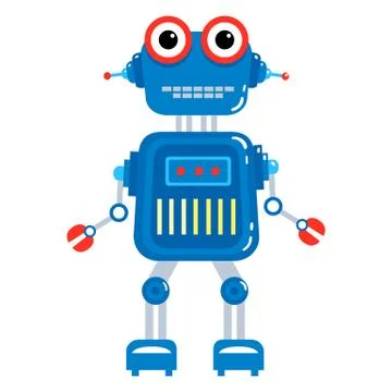 Cartoon cute robot. Stock Illustration