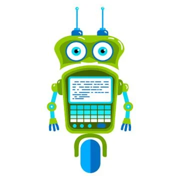 Cartoon cute robot. Stock Illustration