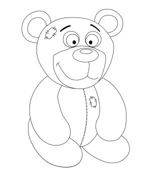 Cartoon cute Teddy bear Stock Illustration