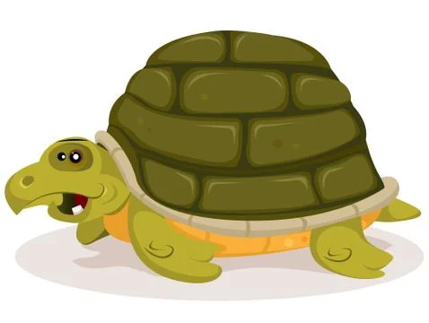 Cartoon cute turtle character Stock Illustration