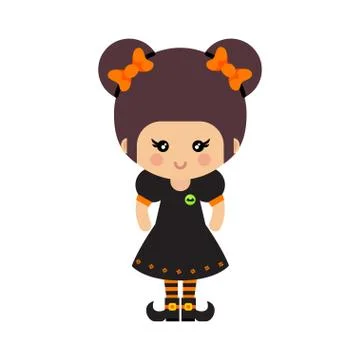 Cartoon cute witch vector Illustrazione stock