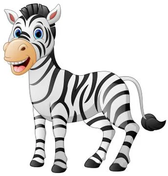 Cartoon cute zebra Stock Illustration