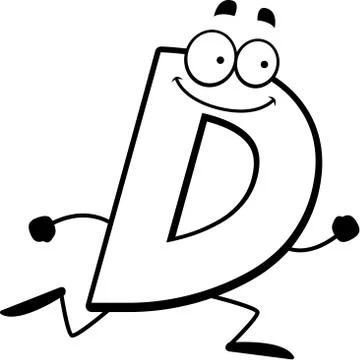 Cartoon D Running Stock Illustration