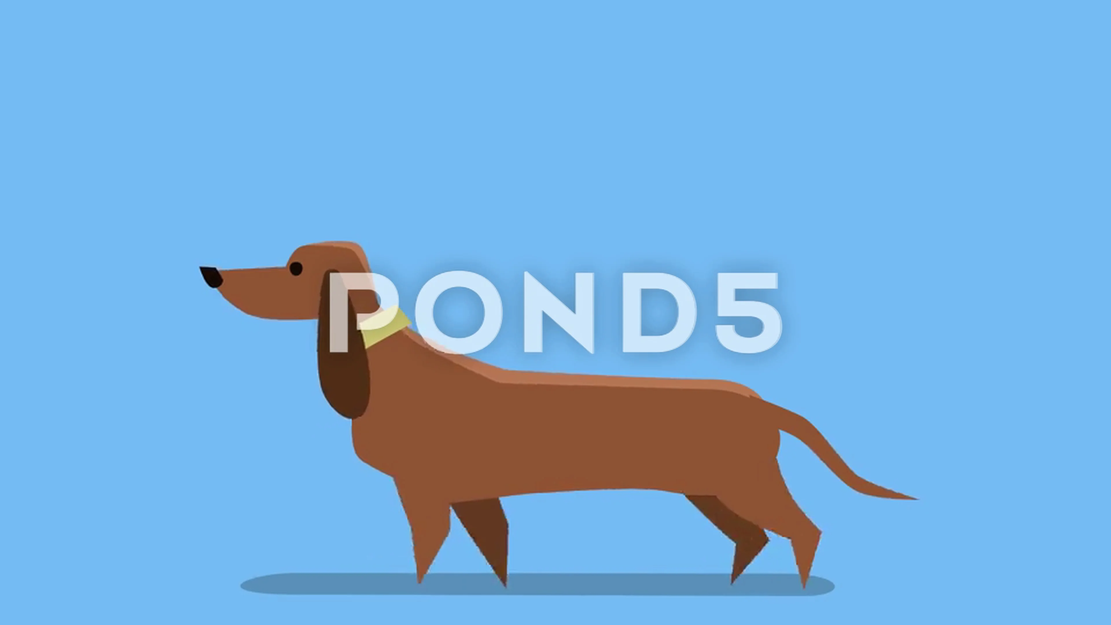 Cartoon Dachshund Dog Animation with Alp... | Stock Video | Pond5