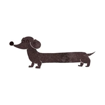 Cartoon dachshund Stock Illustration