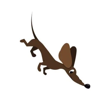 Cartoon dachshund Stock Illustration