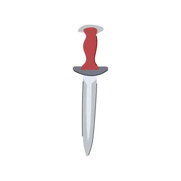 Cartoon dagger displaying weapon and sharp concept Stock Illustration