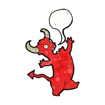 Cartoon dancing devil 스톡 일러스트
