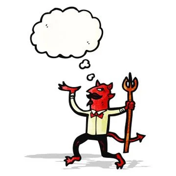 Cartoon dancing devil Stock Illustration