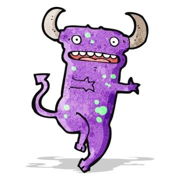 Cartoon dancing devil Stock Illustration