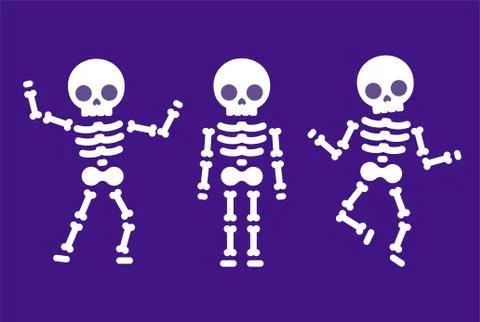 Cartoon dancing skeleton Illustrazione stock