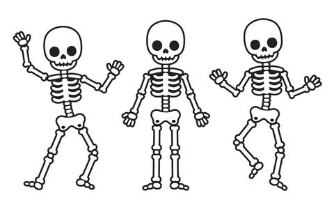 Cartoon dancing skeleton Stock Illustration