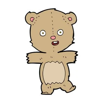 Cartoon dancing teddy bear Illustrazione stock
