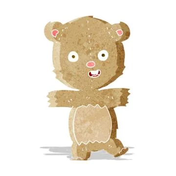 Cartoon dancing teddy bear Illustrazione stock