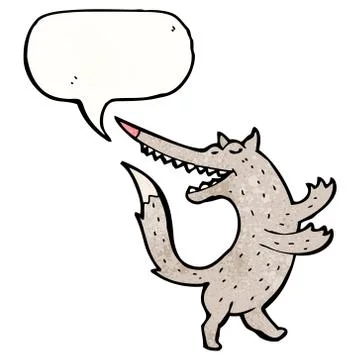Cartoon dancing wolf Stock Illustration