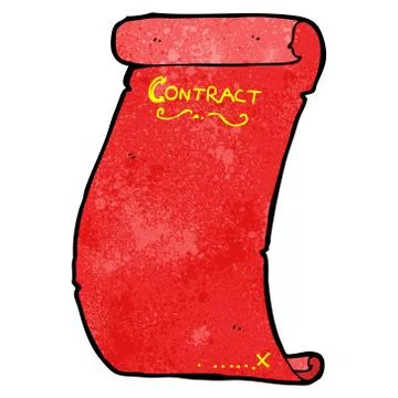 Cartoon deal with the devil Stock Illustration