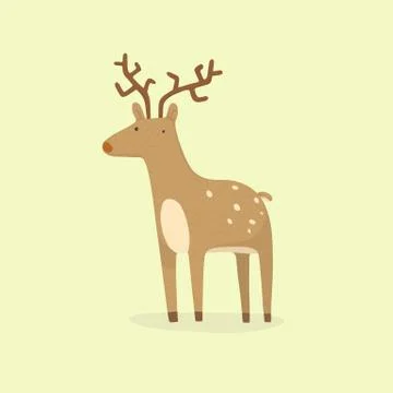 Cartoon deer. Stock Illustration