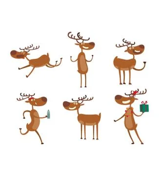Cartoon deer vector character Stock Illustration