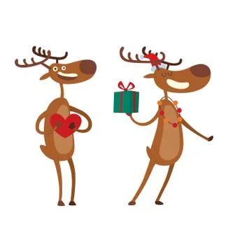 Cartoon deer vector character Stock Illustration