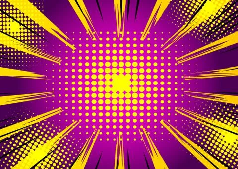 Cartoon design colored background. Comic book illustration. Vector comics bac Stockillustratie