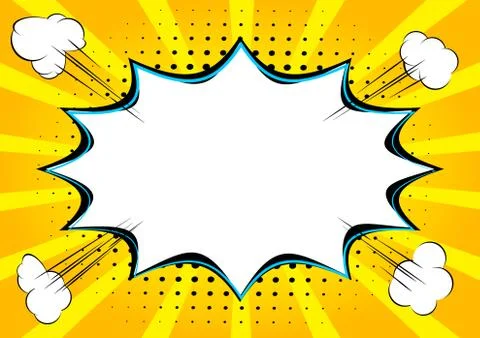 Cartoon design colored background. Comic book backdrop illustration. Vector c Illustrazione stock