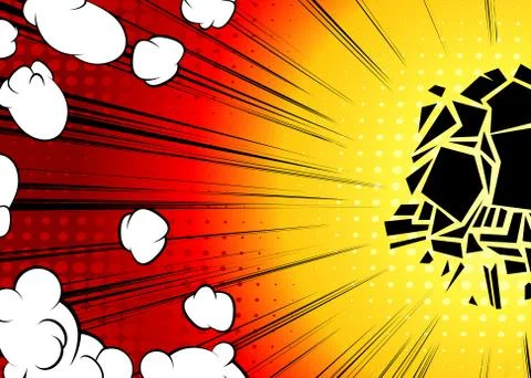 Cartoon design colored background. Comic book backdrop illustration. Vector c Illustrazione stock