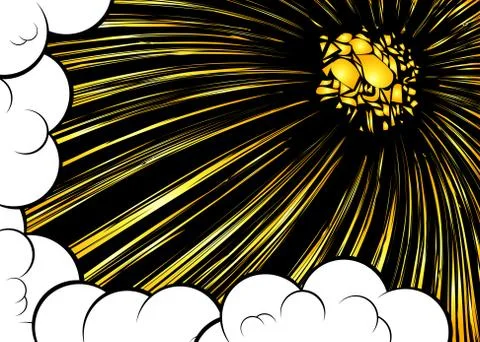 Cartoon design colored background. Comic book backdrop illustration. Vector c Illustrazione stock