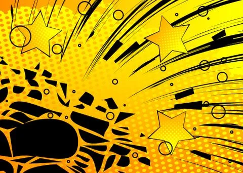 Cartoon design colored background. Comic book backdrop illustration. Vector c イラスト素材