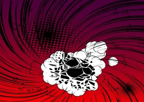 Cartoon design colored background. Comic book backdrop illustration. Vector c Illustrazione stock