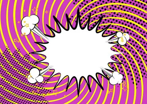 Cartoon design colored background. Comic book backdrop illustration. Vector c Stock Illustration