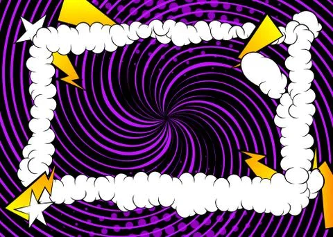Cartoon design colored background. Comic book backdrop illustration. Vector c Stock Illustration