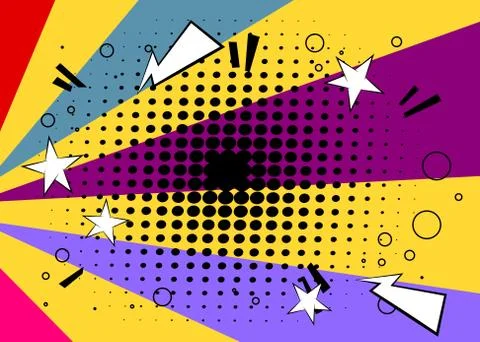 Cartoon design colored background. Comic book backdrop illustration. Vector c Stock Illustration