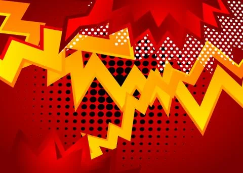 Cartoon design colored background. Comic book backdrop illustration. Pop art  Stock Illustration
